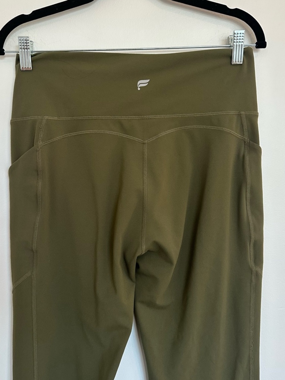 Fabletics Utility Green Oasis PureLuxe High-Waisted Pocketed Kick Flare - Picture 9 of 10